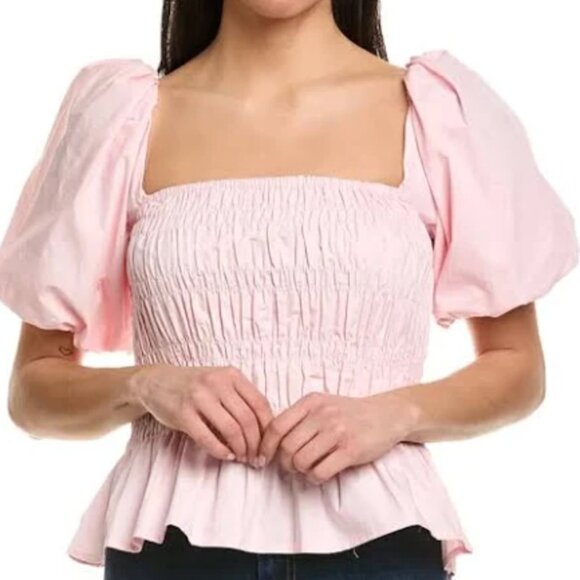 NWT ASTR smocked puff sleeve top size L - Picture 1 of 5